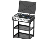 Cuisinière à gaz Decakila à cinq brûleurs avec étagère - KMGS019B thumbnail 1