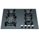 Plaque De Cuisson Vov 4FEUX 60X60 A Gaz Verre Noir VGH4002BK thumbnail 1