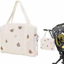 Sac à Langer Bébé en Coton Brodé – Fourre-Tout Portable thumbnail 1