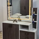 Chambre à Coucher Armoire 6 battants 6 pièces Marron Gris Anka thumbnail 3