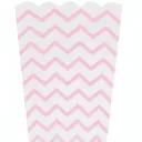 Boîtes de Pop-Corn – Lot de 20 – Rose et Blanc thumbnail 1
