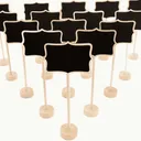 Mini Tableaux Noirs en Bois avec Support, Étiquettes de Prix pour Marqueurs de Buffet thumbnail 1