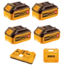 Pack Énergie Suprême P20S : 4 Batteries Maxi-Autonomie 20V (5.0Ah) + 1 Chargeur Double Simultané 4A avec Mallette  FBCLI20245 thumbnail 1