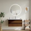 Meuble Salle de bain avec miroir led - F-5055 thumbnail 1