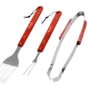 Set Barbecue Decakila 3 Pièces - Acier Inoxydable et Bois thumbnail 1