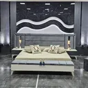 Chambre à Coucher 6 battants 4 pièces Blanc Gris Felicita thumbnail 4