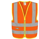 Gilet de Sécurité Haute Visibilité orange fluorescent thumbnail 1