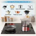 Plaque Encastrable Kumtel 4FEUX 60X60 Electrique Noir HV604T thumbnail 4