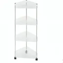 Chariot de stockage triangulaire transparent à roulettes - Taille M thumbnail 1