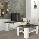 Table Téléviseur Sansa Unit-maron Blanc 1.80M T905+TABLE Basse B905 thumbnail 1