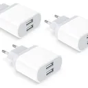 Lot de 3 Chargeurs USB Double Prise - 2.1A / 5V thumbnail 1