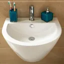 Lavabo suspendu BG-016 en céramique blanc thumbnail 6