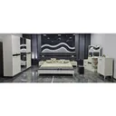 Chambre à Coucher 6 battants 4 pièces Blanc Gris Didim thumbnail 1