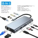 Convertisseur R SCAR RS-TCHD11IN1 - Type-C to HDTV 11 en 1 thumbnail 1