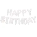 Ballons en forme de lettres pour anniversaire,blanc thumbnail 1