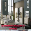 Chambre à Coucher 6 battants 4 pièces Blanc-dore Cool thumbnail 1