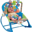 Balançoire – Youpala – Chaise à bascule avec assise apaisante musical et vibrations fonctions pliable, Bleu/vert thumbnail 1