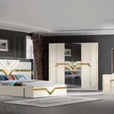 Chambre à Coucher Armoire 6 battants 6 pièces Beige 6192A thumbnail 1