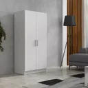 Armoire 2 battants 850X450X750 Cm Blanc ARB002 thumbnail 6