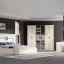 Chambre à Coucher Armoire 6 battants 6 pièces Beige 6195A0 thumbnail 1