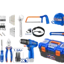 Mallette d'Outils Complète 77 Pièces avec Perceuse Sans Fil 12V - WDT1B77 thumbnail 1