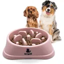 Gamelle Anti Glouton pour Chats et Chiens - Rose avec Picots thumbnail 1