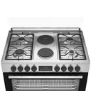 Cuisiniere Beko 6 feux 90X60 à Gaz + 2 Plaques de Cuisson Inox BGM21225EX thumbnail 2
