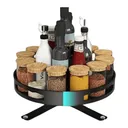 Étagère à épices rotative en inox – Rangement compact pour cuisine thumbnail 1