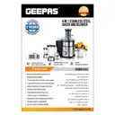 4 en 1 Mixeur/Blender Geepas GSB5451 En acier inoxydable thumbnail 3