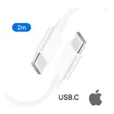 CABLE MACBOOK MAGSAF 2 USB C 2M blanc thumbnail 3