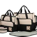 Sac à Langer 4 Pièces (2 Sacs+Trousse Biberon+Trousse accessoire) - Rouge thumbnail 1