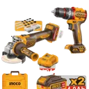 Pack INGCO 20V | Meuleuse & Perceuse Brushless thumbnail 1