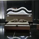 Chambre à Coucher 6 battants 4 pièces Gris Marron Beige Piazza thumbnail 1