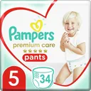 PAMPERS PREMIUM CARE - Couches-Culottes Taille 5 (11-17 kg) – Pack de 34 thumbnail 1