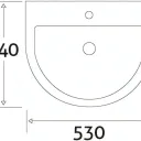 Lavabo suspendu BG-016 en céramique blanc thumbnail 4