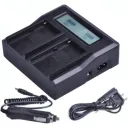 Chargeur Numérique Double LCD pour Batteries Sony BP-U60/BP-U30B/BP-U90 thumbnail 1