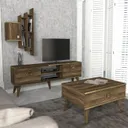Table Téléviseur Gloss Unit-maron 1.80M T802+TABLE Basse B802 thumbnail 1