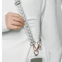 Lanière ajustable longue pour téléphone portable avec pendentif en fausse perle, marron thumbnail 1