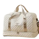 Sac de voyage en nylon de style décontracté beige thumbnail 1