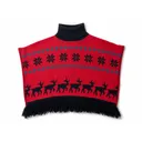 Poncho en Maille à Motifs Rennes et Flocons thumbnail 1