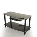 Table Téléviseur Court En Verre Noir А36Р thumbnail 1