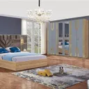 Chambre à Coucher 6 battants 5 pièces Beige Gris 3053 thumbnail 3