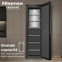 CONGELATEUR/REFRIGERATEUR Hisense Vertical Combine 4TIROIRS Nofrost Noir FT5K310GSFC thumbnail 6