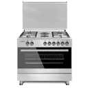 Cuisiniere Hisense 6 feux 90X60 4 feux à Gaz 2 feux Electrique + Four Electrique Gris HF942GEES thumbnail 1