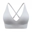Kayna – Soutien-gorge de sport col V femme – Bretelles fines réglables – Bonnet rembourré – Taille M thumbnail 1