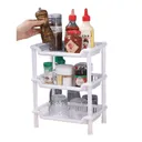 Petit Chariot de cuisine blanc compact et polyvalent - 3 étages thumbnail 1