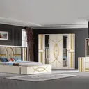 Chambre à Coucher Armoire 6 battants 6 pièces Beige 6190A thumbnail 1