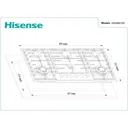 Plaque Encastrable Hisense 5 feux 90X60 à Gaz Inox HGH951SS01 thumbnail 5