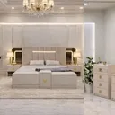 Chambre à Coucher Armoire 6 battants 7 pièces Beige Tuana thumbnail 1