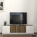Table Téléviseur Bonnel Stand White Walnut T608 thumbnail 1